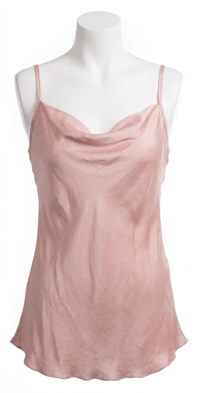 NEW GIGI MODA carlotta satin sleeveless top in dusty rose